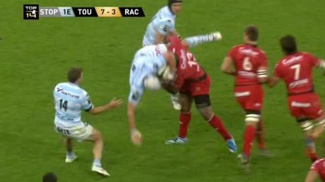 VIDÉO. RCT - Racing : Le plaquage cathédrale de Mathieu Bastareaud sur Jacques Cronje