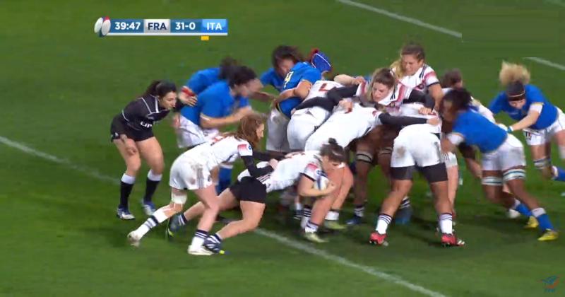 RÉSUMÉ VIDÉO. France Féminines emporte tout sur son passage et terrasse l'Italie (57-0)