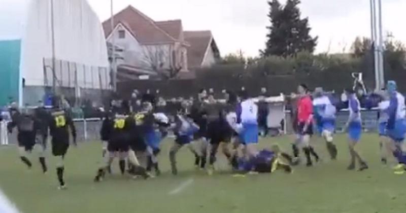 VIDEO. 1ère Série (Lyonnais) : un plaquage appuyé déclenche une générale entre Côtes d'Arey et Rhodia