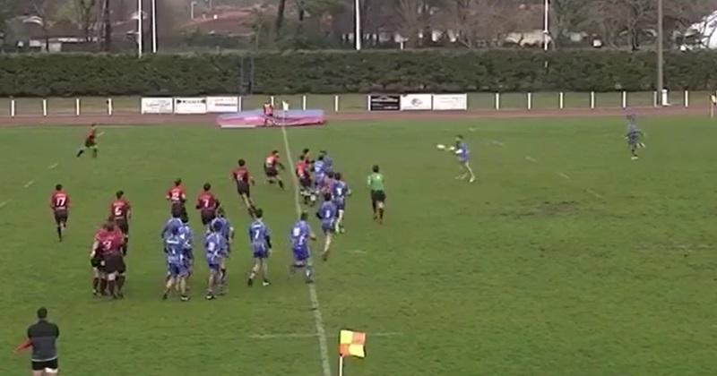 RUGBY AMATEUR : le bel essai des 3/4 de Biscarosse pour la 1ère place de la poule contre Cadaujac [VIDEO]