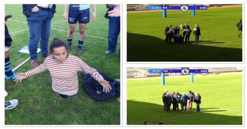 RUGBY. INSOLITE. Un énorme trou apparaît dans une pelouse en plein match de Fédérale 2