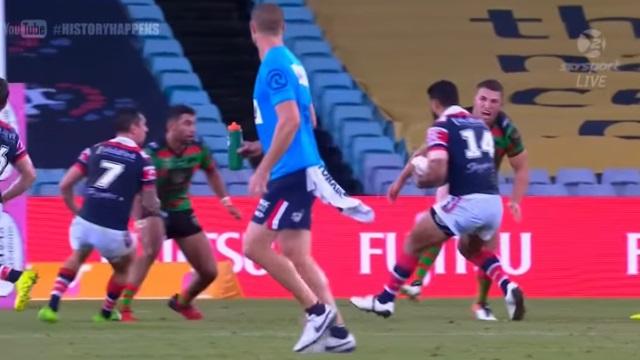 VIDEO. NRL : Sam Burgess s'assomme tout seul en plaquant Isaac Liu à l'épaule