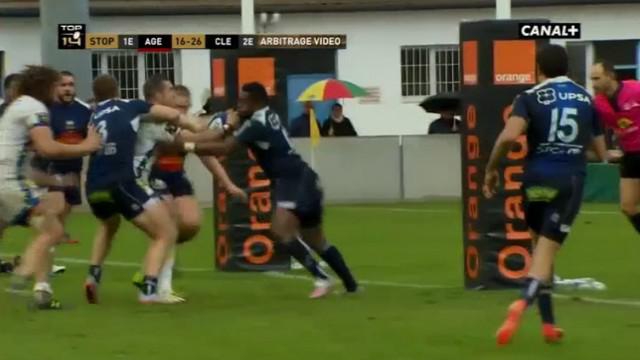 VIDEO. Top 14. Pourquoi l'essai de Raka pour Clermont face à Agen a-t-il été refusé ?