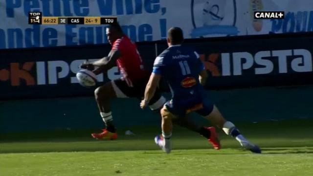 VIDEO. Top 14. CO - RCT. L'inusable Sireli Bobo s'amuse avec Rémy Grosso 