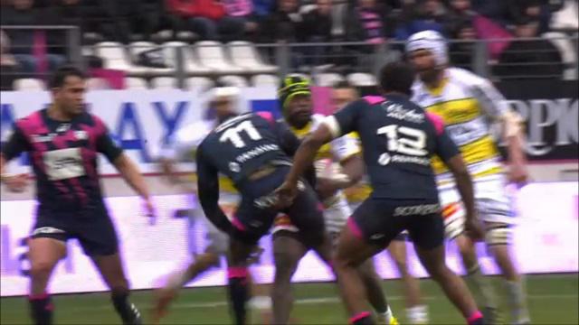 VIDEO. Stade Français - La Rochelle : Djibril Camara éteint par la charge phénoménale de Levani Botia