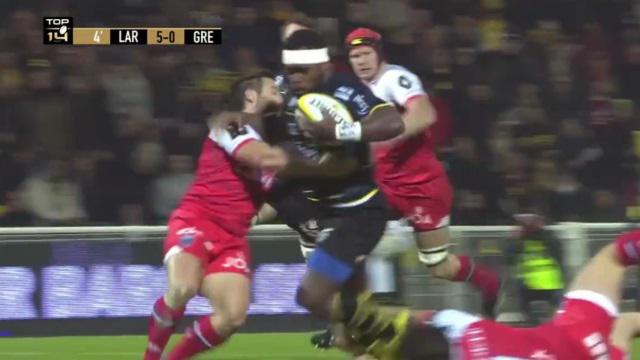 VIDEO. Top 14 : Levani Botia joue aux auto-tamponneuses avec Grenoble pour la victoire du Stade Rochelais