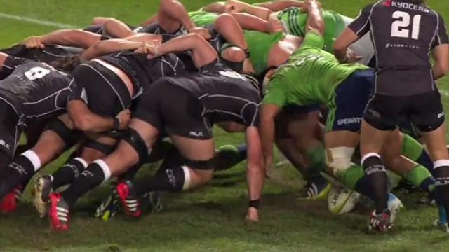 VIDÉO. Super Rugby : La mêlée des Sharks atomise celle des Highlanders