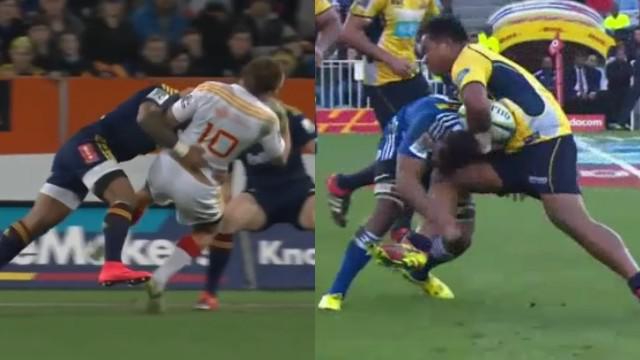 VIDEO. Super Rugby. Malakai Fekitoa désosse Andrew Horrell, Ita Vaea assomme Nizaam Carr