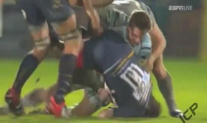 Le plaquage dangereux de Toby Flood sur Andy Goode