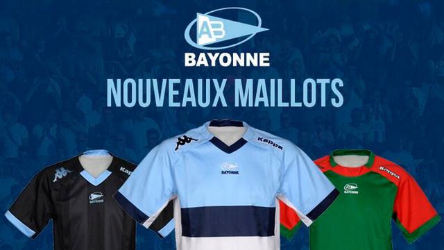 Top 14 - L'Aviron Bayonnais dévoile trois nouveaux maillots pour la saison 2014-2015