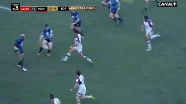 VIDEO. Top 14 - L'essai gag de l'UBB face au MHR après une partie de billard incroyable