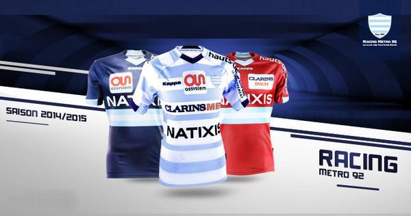 Top 14 - Le Racing-Métro dévoile ses nouveaux maillots pour la saison 2014-2015 