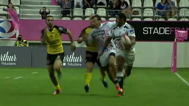 VIDEO. Top 14. Les jambes de feu de Nayacalevu pour l'essai de 90 mètres du Stade Français face à La Rochelle