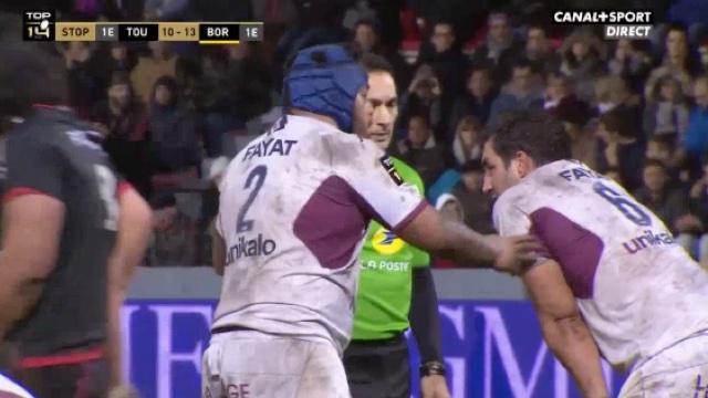 VIDEO. TOP 14. Toulouse - UBB : Sanctionné par l'arbitre, Ole Avei va lui-même avouer sa faute