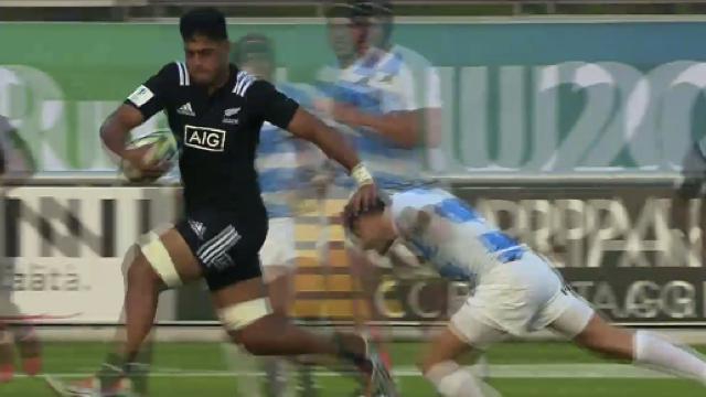 VIDÉO. U20. Baby Blacks : Akira Ioane marque un splendide essai de 60 mètres contre l'Argentine