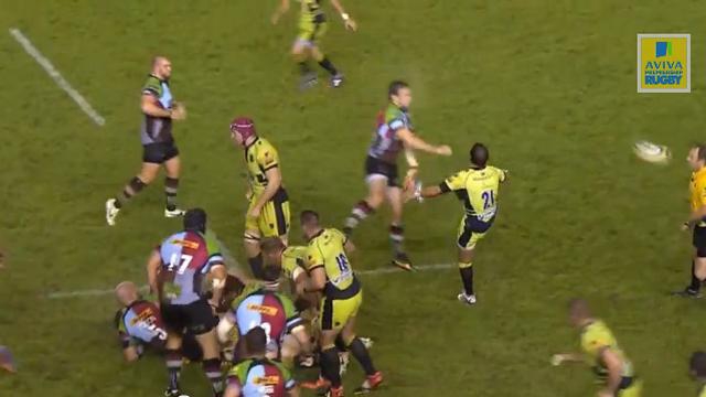 VIDEO. Premiership : Un arbitre fait les frais d'un très bon contre des Harlequins