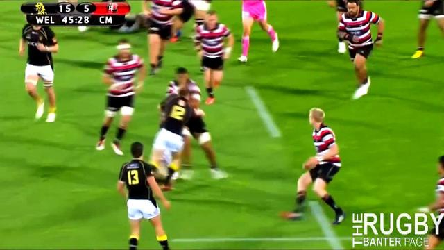 VIDEO. ITM Cup : L'arrachage de balle ultra efficace de Shaun Treeby pour l'essai surprise avec Wellington