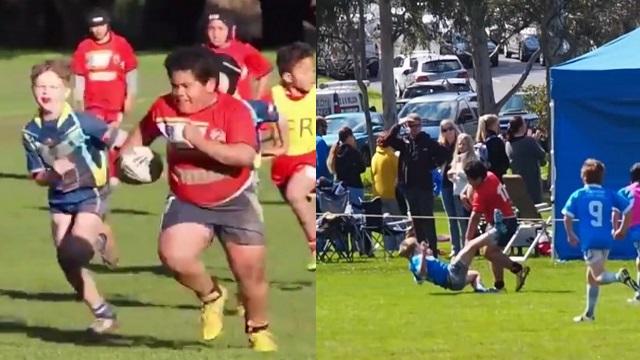 VIDEO. INSOLITE : un Jonah Lomu miniature culbute ses adversaires à la pelle