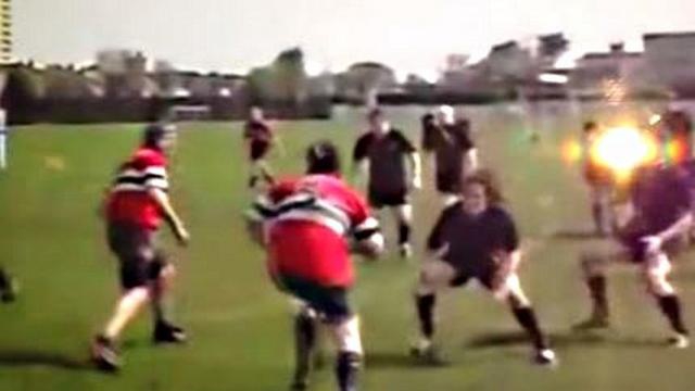 VIDEO. Rugby amateur #32 : Lancé à pleine vitesse, un 2e-ligne se fait enfoncer dans le sol après un plaquage à l'épaule