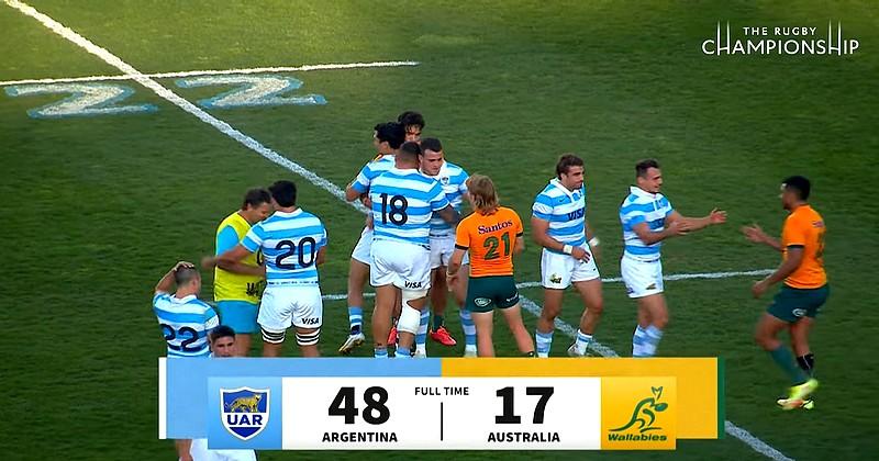 VIDEO. Rugby Championship. Victoire record de l'Argentine sur l'Australie avec 7 essais marqués