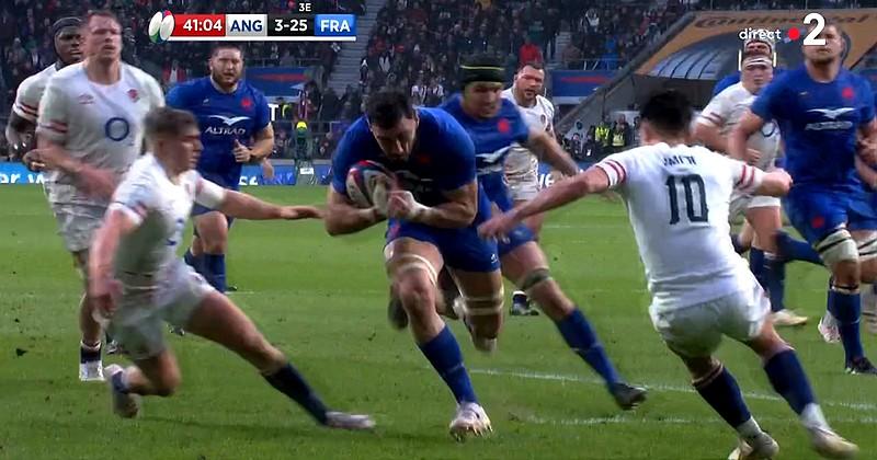 VIDEO. 6 Nations. La France enfonce l'Angleterre en mêlée et Ollivon triple la mise ! C'est la folie !