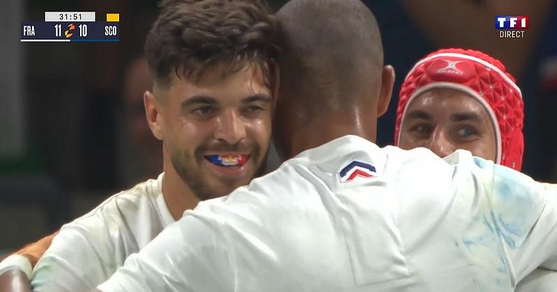 VIDEO. RUGBY. XV de France. Romain Ntamack délivre (enfin !) les Bleus face à l'Ecosse après un beau lancement léché