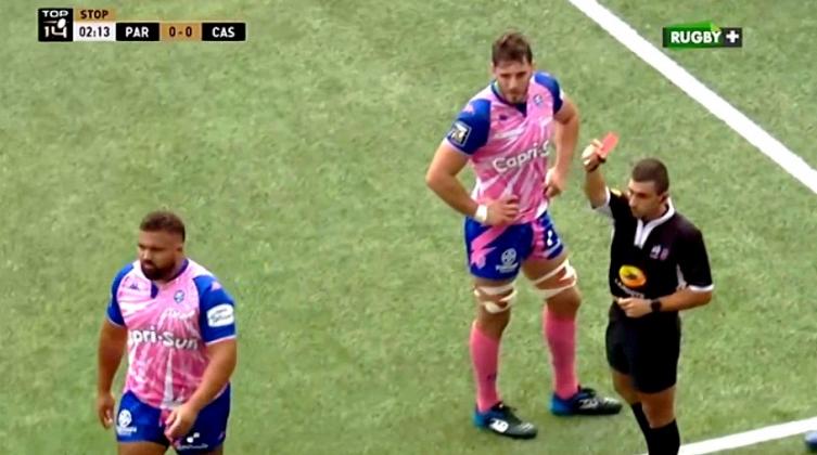 VIDEO. Top 14. 2 minutes et carton rouge pour Paul Alo-Emile (Stade Français) face à Castres