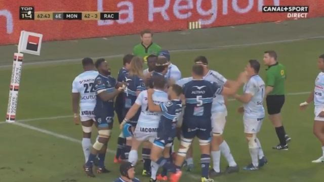 VIDÉO. Top 14 : le MHR humilie le Racing 92, Virgile Lacombe cité : un coup de boule en cause 