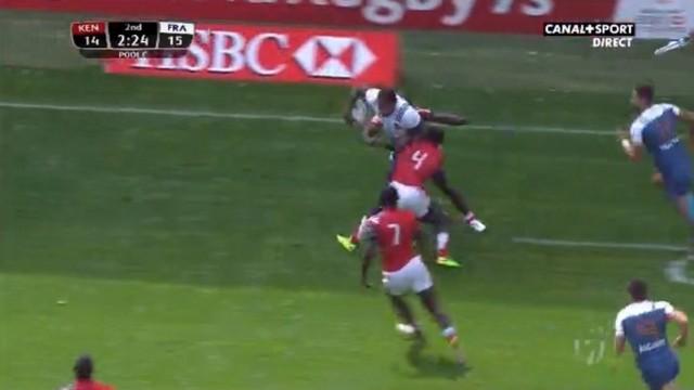 VIDEO. Paris 7s - Virimi Vakatawa illumine Jean Bouin d'un offload de l'espace face au Kenya