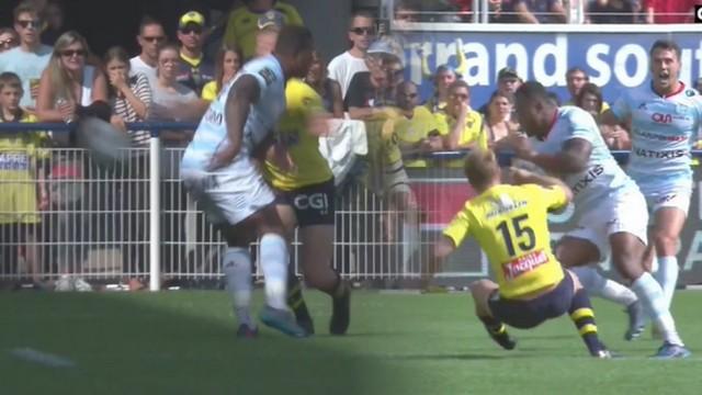 VIDEO. Top 14 - Racing 92. Virimi Vakatawa mystifie Abendanon d'une sublime passe dans le dos puis le pose sur les fesses