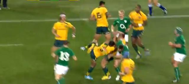 VIDEO. Irlande - Australie : Le saut de folie d'Israel Folau contre l'Irlande