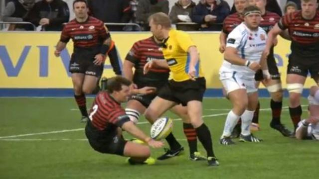 VIDEO. La percu' de l'arbitre Wayne Barnes met sur les fesses le Springbok Schalk Brits