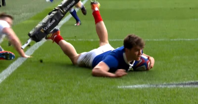 XV de France : Yoann Huget casse trois plaquages pour le bel essai de Damian Penaud [Vidéo]