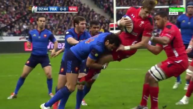 VIDEO. 6 nations. Yoann Huget renvoie Liam Williams au Pays de Galles avec un énorme plaquage offensif 