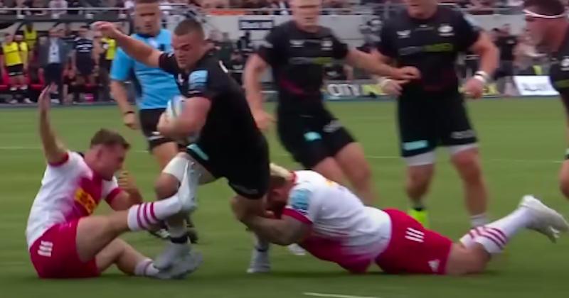 VIDEO. D'un triplé impressionnant, Ben Earl fait exploser Joe Marler et les Harlequins en demie