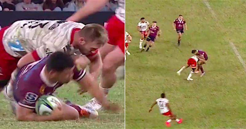 Super Rugby. VIDEO. Braydon Ennor fait roter Hunter Paisami d'un plaquage désintégrant !