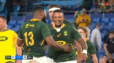 RESUME VIDEO. Rugby Championship. Elton Jantjies enfile le costume du sauveur face aux All Blacks