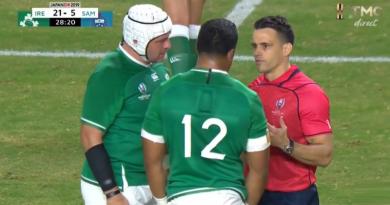 IRLANDE : fin de Coupe du monde pour Bundee Aki, suspendu 3 semaines !