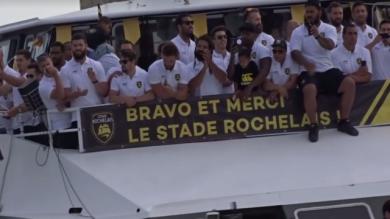 VIDEO. Les joueurs du Stade Rochelais fêtés dans une ambiance de folie sur le Vieux Port