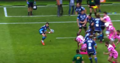 MHR - Stade Français : Sekou Macalou file à l'essai après une passe WTF de Benoit Paillaugue [VIDEO]