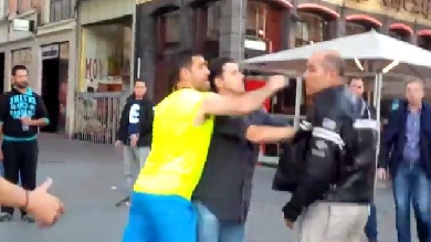 VIDEO. Moscato garde son sang froid dans ce qui aurait pu être une bagarre dans les rues de Lille