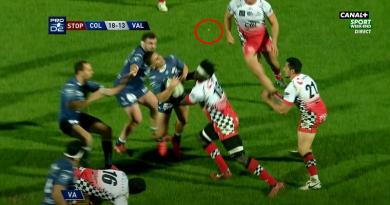 VIDEO. Pro D2. Simon Delas (Colomiers) voit sa dent s'envoler suite au choc avec Vuagnat