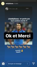 Après son match, Teddy Thomas se fait insulter sur les réseaux et répond