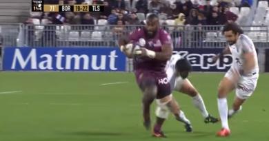 VIDÉO. Top 14 - UBB : le pilier Peni Ravai met les cannes et dépose toute la défense du Stade Toulousain