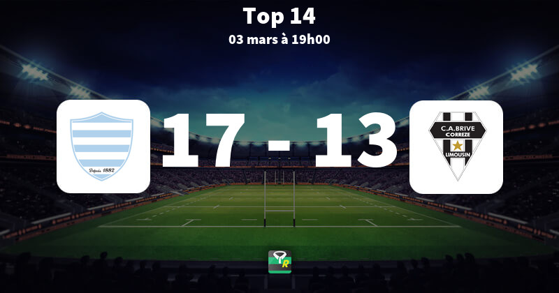 Top 14 2017 - 2018 : Racing 92 - CA Brive