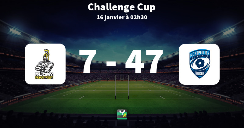 Challenge Cup 2015 - 2016 : Calvisano - Montpellier